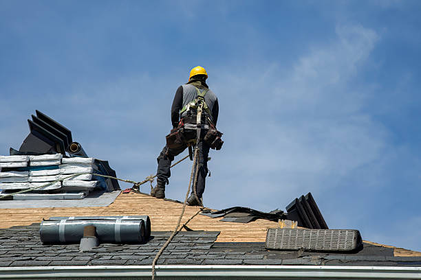 Professional Gutter Installation technician working in Brecksville, OH